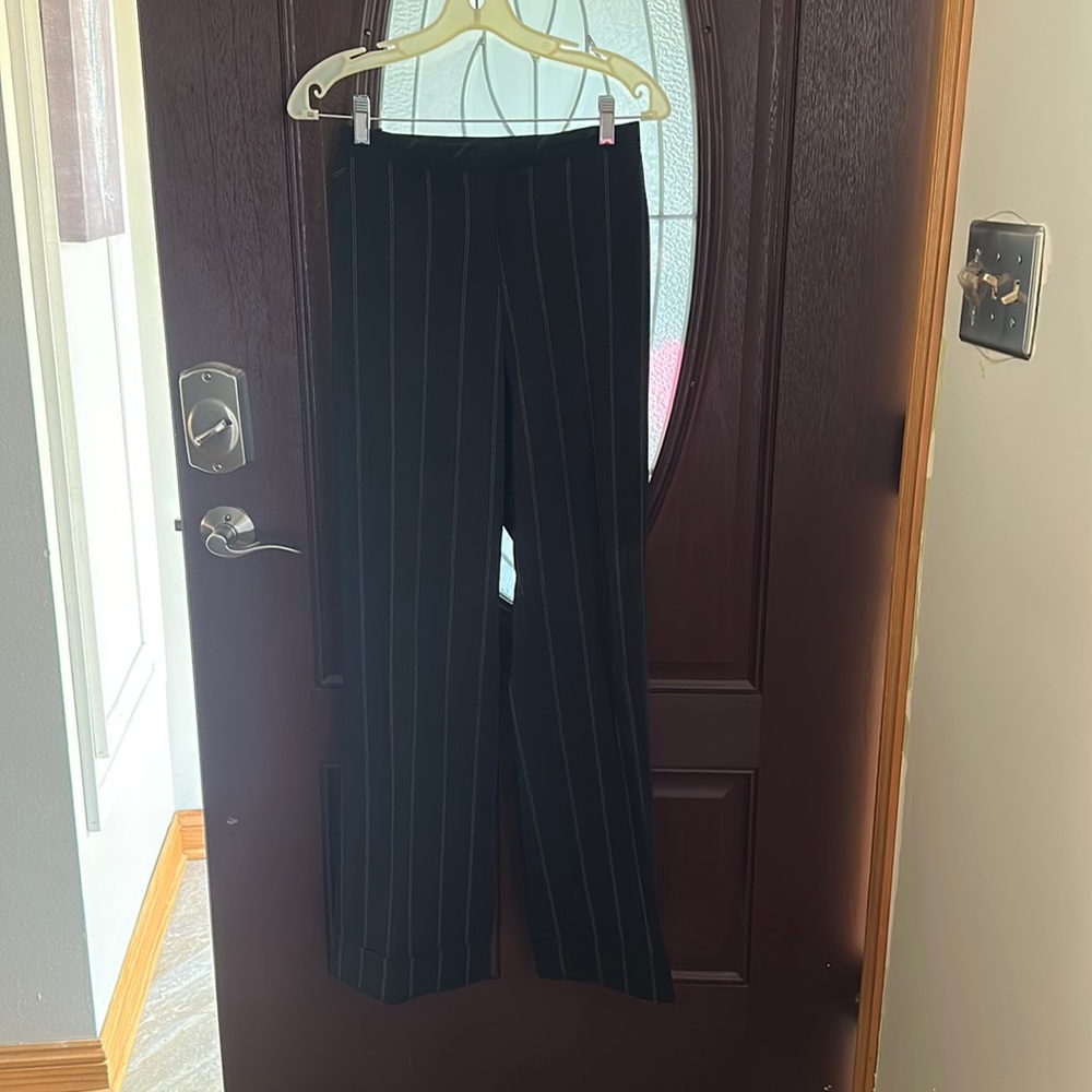 Nice women’s black pinstripe, New York and Company pants size 12